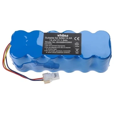 Image de vhbw Batterie Compatible avec Samsung Navibot SR8855, SR8857, SR8875, SR8877, SR8895, SR8895 Silencio, SR8896 Robot aspirateur (1500mAh, 14,4V, NiMH)