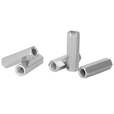 Image de Écrou Hexagonal Long 5 Pièces en Acier plaqué M10 * 40/50 Attaches Filetées pour la Maison, le Bureau et D&#039;autres Industries de Machines (M10*50)