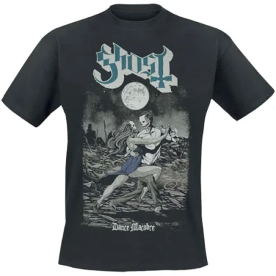 Image de Ghost Dance Macabre Homme T Shirt Manches Courtes Noir M 100% Coton Regular/Coupe Standard