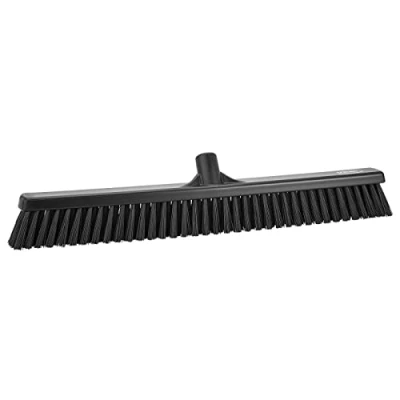 Image de Vikan Hygiène Balai combiné Fibres dures/Douces Noir