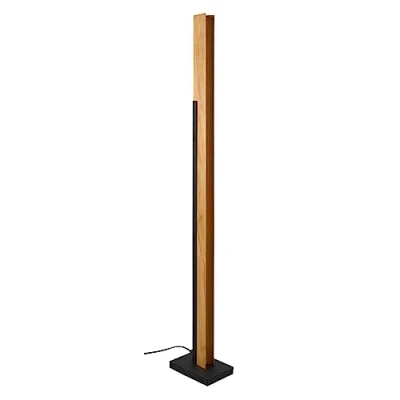 Image de Trio, Lampadaire, Kerala incl. 1 x LED,SMD,16,0 Watt,3000K,1950 Lm. Bois naturel, Corps: Métal, noir mat L:13,0cm, L:19,0cm, H:120,0cm Interrupteur tactile 4 niveaux,IP20