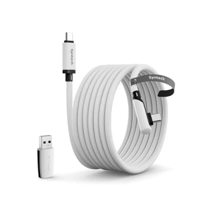 Image de Syntech 5m/16FT Câble Link Compatible avec Oculus/Meta Quest 3/Quest 3S/Quest2/Pro/Pico 4/Ultra Accessoires, de Type C Amélioré Adaptateur USB 3.0, Transfert Données à Haute Vitesse