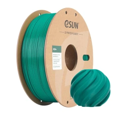 Image de eSUN Filament ASA+ 1.75mm, Résistant aux Intempéries, Bobine de 1KG (2.2 LBS) Matériaux d&#039;Impression 3D pour Imprimantes 3D,Vert