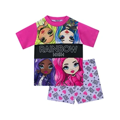 Image de RAINBOW HIGH Pyjama Filles Poupées Ensemble Court Multicolore 6 7 Ans