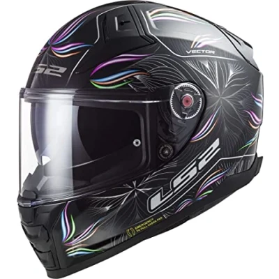 Image de LS2, Casque Moto Intégral Vector II Tropical Gloss Black White, 4XL
