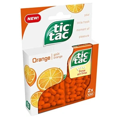 Image de Menthe Orange Tic Tac Duopack Poids total 98 grammes