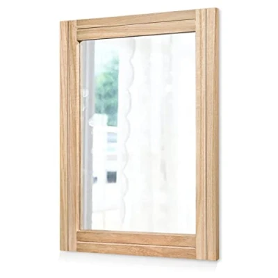 Image de AAZZKANG Miroir rustique rectangulaire avec cadre en bois pour chambre à coucher ou salle de bain