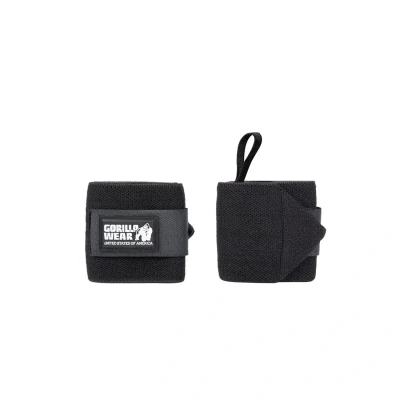 Image de Protèges poignet Gorilla Wear Wrist Wraps Basic Noir Taille unique Musculation