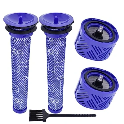Image de Neutop V6 Filtre de rechange compatible avec aspirateur sans fil Dyson Absolute Animal Motorhead Trigger SV05 SV09, 2 post filtres HEPA et pré filtres, pièce # 966741 01