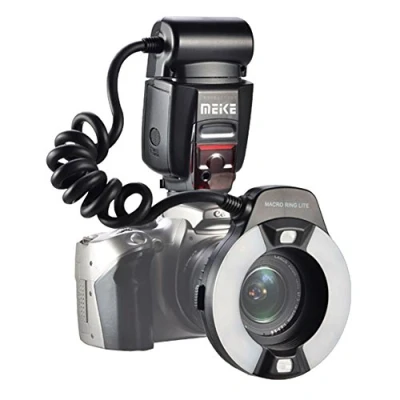 Image de Meike MK 14EXT iTTL TTL LED Macro Ring Light pour Nikon D4 D800 D5200 D7100 Appareil Photo Reflex numérique avec Support de Sabot