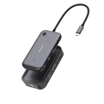 Image de Verbatim Share My Screen Adaptateur d&#039;affichage USB C sans Fil 1080p avec hub WDA 01