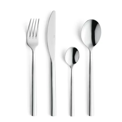 Image de Amefa 1050X0AF21B60 Carlton Couverts de table/coffret 4 personnes Acier Inoxydable/Couvert Monobloc Finition Brillante 13,7 x 7 26,5 cm
