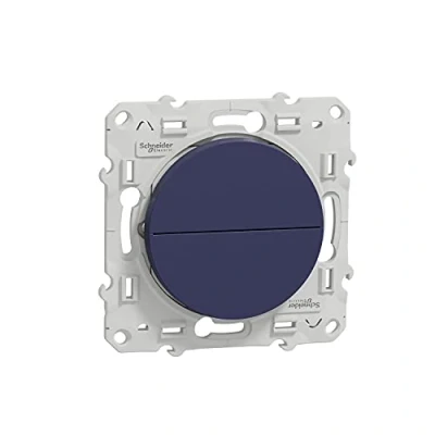 Image de Schneider Electric Odace, Poussoir Cobalt, 2 boutons montée/descente pour volets roulants S550207