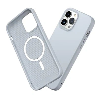 Image de RhinoShield Coque Compatible avec [iPhone 13 Pro Max] SolidSuit Magsafe Fine Technologie d&#039;absorption des Chocs et Finition Premium Matte Gris Argent