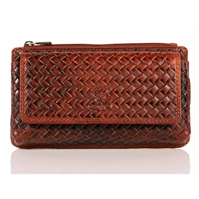 Image de Matador Cuir véritable Etui Universel pour téléphone Portable Ceinture Velcro Caro Design Transversal téléphones Portables jusqu&#039;à 6,9&#039;&#039;, boîte Cadeau Incluse Marron