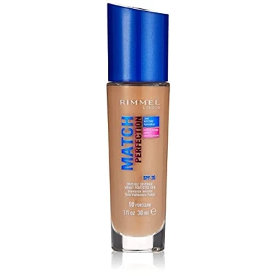 Image de Rimmel London Match Perfection Foundation, SPF 20, 090 Porcelain, 30 ml