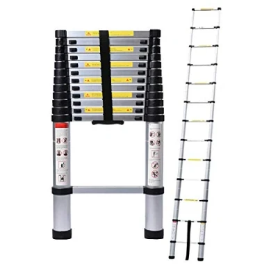 Image de 5M 16.4ft Échelle Télescopique en Aluminium Echelle Pliante Multifonction Telescoping Ladder Folding Charge Maximale: 150kg, 131 Certificat