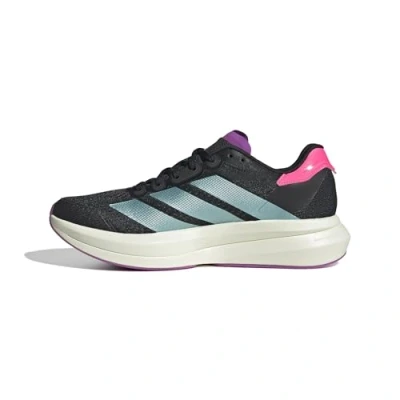Image de adidas Femme Duramo Speed 2 Running Shoes Chaussures de Course, Core Black/Flash Aqua/Lucid Pink, 45 1/3 EU