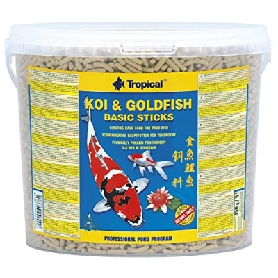 Image de Koi&amp;Goldfish Basic Sticks 5L / 430g Aliment de Base Flottant pour carpes koï et Poissons d&#039;étang