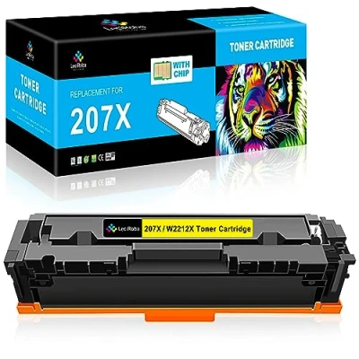 Image de LeciRoba 207X für W2210X W2211X W2212X W2213X W2210A W2211A W2212A W2213A 207A Toner Color Laserjet Pro MFP M283fdw M283fdn M282nw M255dw M255nw Drucker (Mit Chip,1 Gelb)
