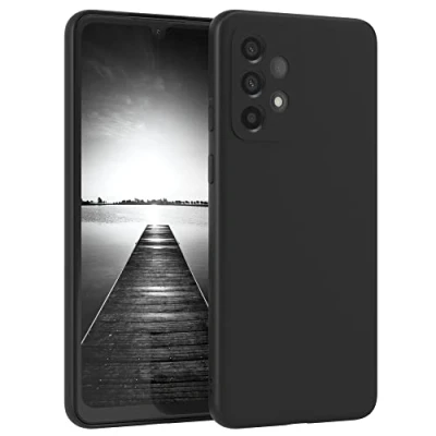 Image de EAZY CASE Coque de Protection en silicone pour Samsung Galaxy A33 5G Noir Anti chocs Avec l&#039;appareil photo Fine TPU mat