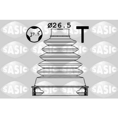 Image de Jeu de joints soufflets, arbre commande SASIC 1900048