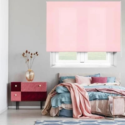 Image de Blindecor Ara Store enrouleur translucide uni Rose, 140 x 175 cm (largeur hauteur) Taille du tissu 137 170 Stores pour fenêtres