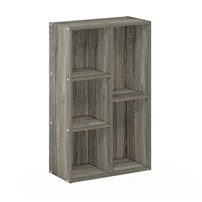 Image de Furinno Luder Étagère ouverte à 5 cubes sans outil assembler, Chêne français, Tier Cube No Tool