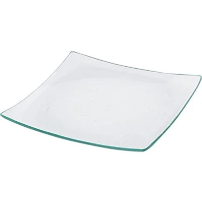 Image de Assiettes carrée en verre transparent à bords arrondis. réf 55775