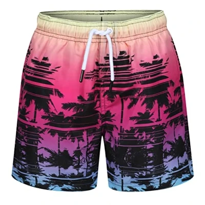 Image de Ript Performance Garçons Essentials Short de bain à séchage rapide avec protection solaire UV 50, Rose, 7 8 ans