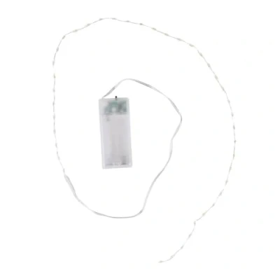 Image de Ideen mit Herz Guirlande lumineuse à fil LED distance entre la lumière de 1,5 cm Très petite les lampes Blanc chaud Fonctionne Avec piles fonction minuterie (40 LED,