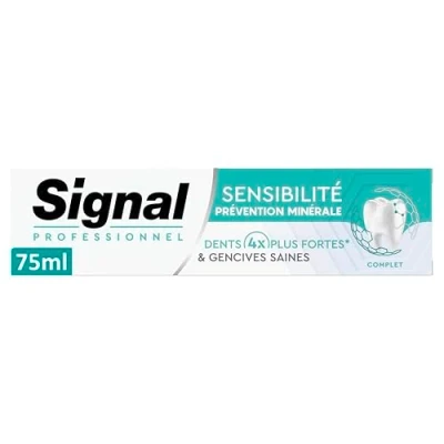 Image de SIGNAL Professionnel Dentifrice Prévention Minérale Complet des dents 4x plus fortes 88% d&#039;ingrédients d&#039;origine naturelle 75ml
