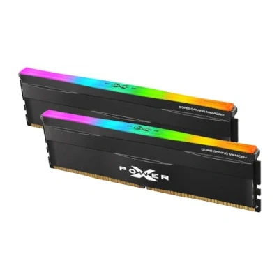 Image de Silicon Power DDR5 32GB (2x16GB) RGB 6000MHz (PC5 48000) 288 pin CL30 1.35V UDIMM Desktop Memory Module RAM SP032GXLWU60AFDF Black