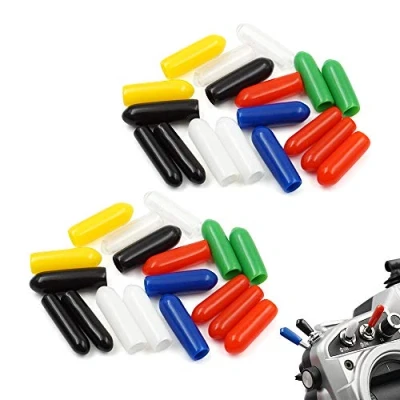 Image de Lot de 36 capuchons antidérapants en caoutchouc coloré pour émetteur Radiomaster TX16s Jumper T16 T18 FrSky X9D QX7 Flysky Spektrum DX8e NX8 Radiolink et Futaba