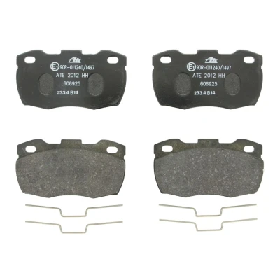 Image de ATE 13.0460 6925.2 Jeu de plaquettes frein non préparé pour indicateur d&#039;usure, contact signal d&#039;usure exclu avec accessoires
