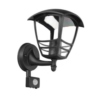 Image de EDO applique murale avec détecteur de mouvement IMMA Black SENSOR E27 Luminaire extérieur descendante jardin noire IP44 EDO777381 Garden Line