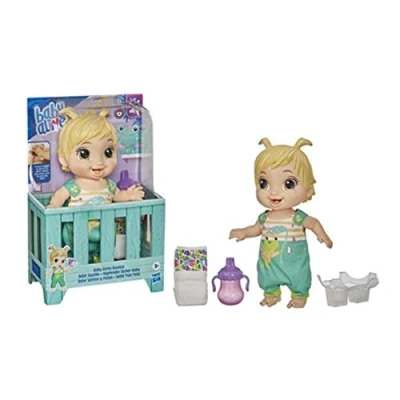 Image de Baby Alive, poupée Bébé sautille, boit et Fait Pipi, Cheveux blonds, Version Francaise