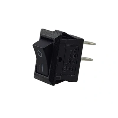 Image de Mini interrupteur à bascule encastrable 250 V 3 A AC/DC 6 9 12 24 125 Noir rectangulaire x 13 mm 2 pôles marche/arrêt