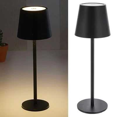 Image de Cepewa lampe de table avec fonction tactile Intensité variable en continu 3 tons blancs 9 x 26 cm Noir 45 lumens 48 LED Câble charge USB 1 Noire