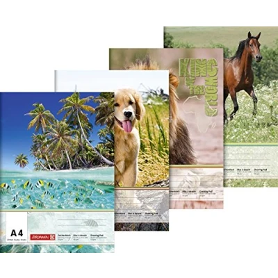 Image de Baier schneider bloc &amp;297 mm x 420 a3, 100 g/m ² 20 feuilles de papier à lettre animaux