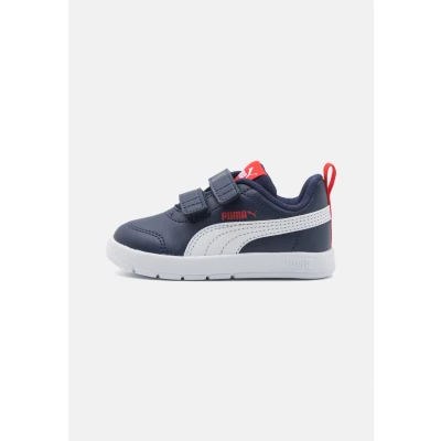 Image de Puma Courtflex V3 Chaussures de course pour enfants, Taille: 26, Navy white red Imitation cuir/textile
