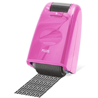 Image de PLUS Japan Tampon rouleau Camouflage env. 50 m Rose, ID sécurité, personnel données