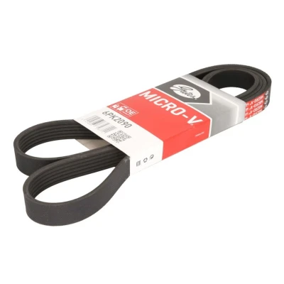 Image de GATES 6PK2090 Courroie Poly V 2090 6 Polyester, EPDM (éthylène propylène diène caoutchouc) RoadMax Value Line BMW: 3 Berline, Touring, Compact