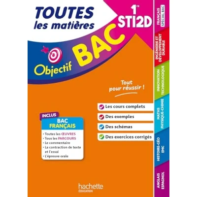Image de Objectif BAC 2026 1re STI2D Toutes les matières (Broché)
