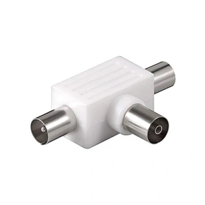 Image de Distributeur RF Tv 2 voies Boîtier en plastique Blanc