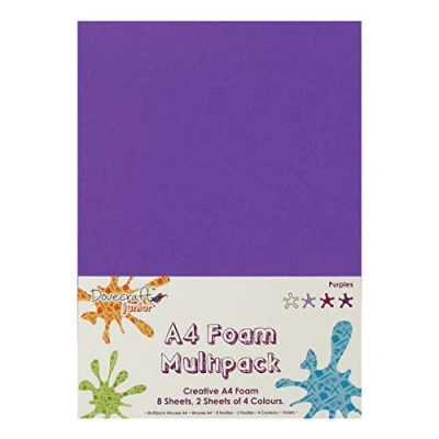 Image de Dovecraft Lot de feuilles en mousse Format A4, violet 8