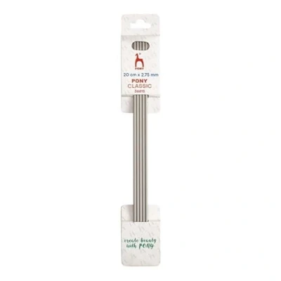 Image de Pony Classic Sock Aluminium (20cm, 2.75mm) Double Pointu Tricot Aiguilles 5