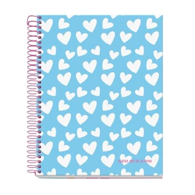 Image de Miquelrius Cahier A5, ligné 7 mm, couverture rigide, carnet A5 avec 120 feuilles micro perforées, 4 couleurs à organiser, papier extra opaque 70 g/m², 2 trous pour classer