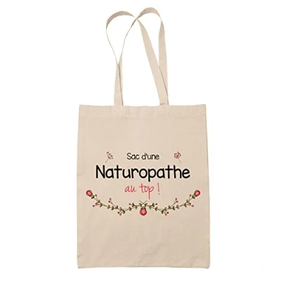 Image de Planetee Tote Bag Naturopathe au Top Idée Cadeau Collègue Travail Retraite Sac Cabas Réutilisable