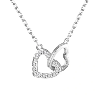 Image de Philip Jones Collier à maillons en forme de cœur créé avec des cristaux Zircondia®